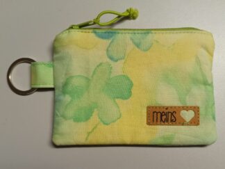 Schlüsselanhänger-Mäppchen gelb-grün 9 x 13 cm